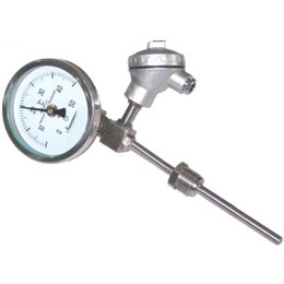 Thermomedr Bimetallig gyda Synhwyrydd Tymheredd Thermocouple/gwrthiant